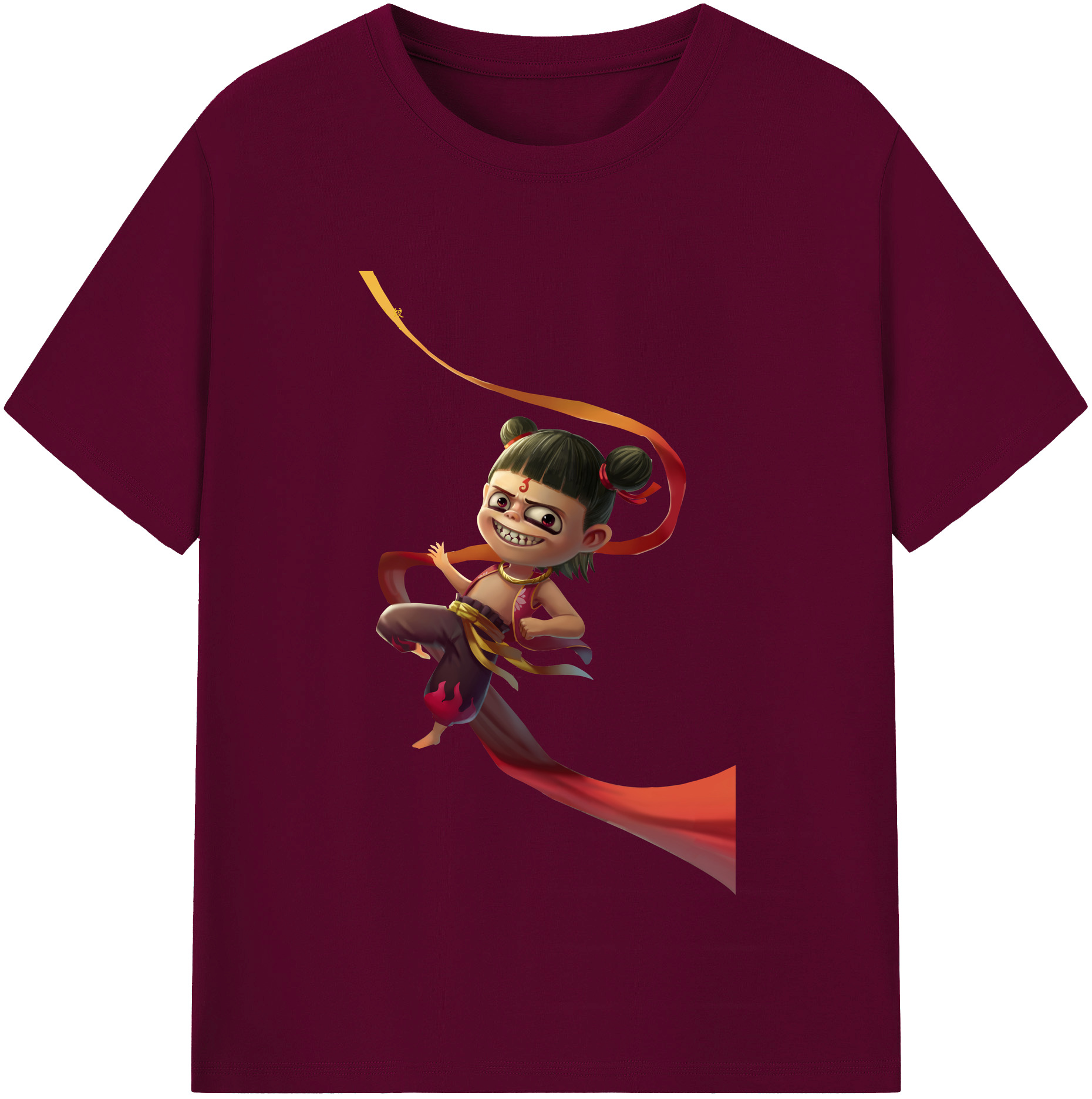 （画像用） Ne Zha 2 ナタ 魔童の大暴れ レディースカジュアルプリントTシャツ（綿100％）